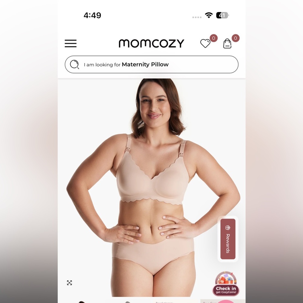 Momcozy Size 2XL PLUS Nursing Bra Seamless Ultra Comfort Maternity Bra Nude NWOT
